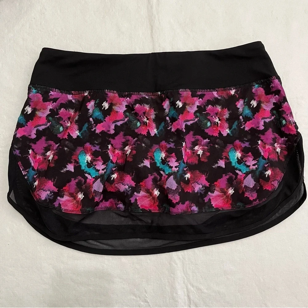 Lululemon Hotty Hot Skirt Skort Midnight Bloom Floral